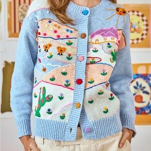 HUNTER BELL Multicolor Embroidered Cardigan